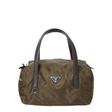PRADA NYLON KAKI HANDVÄSKA