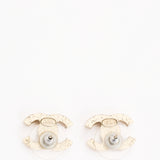 CHANEL CC PEARL STUDS