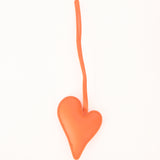BAGCHARM ORANGE GLAT HJERTE
