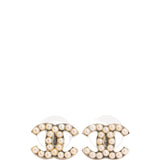CHANEL CC PEARL STUDS