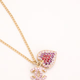 CHANEL COCO HEART RHINESTONE