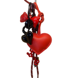 BAGCHARM RØDT HJERTE