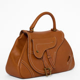 Christian Dior Cognac Saddle Shoulder Bag