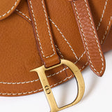 Christian Dior Cognac Saddle Shoulder Bag