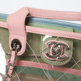 Chanel Coco Splash Lammskinn PVC Quiltad shoppingväska Rosa