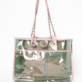 Chanel Coco Splash Lammskinn PVC Quiltad shoppingväska Rosa