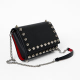 Christian Louboutin Calfskin Empire Maxi Spikes Paloma Clutch Black