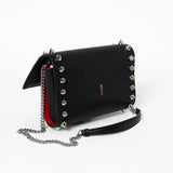 Christian Louboutin Calfskin Empire Maxi Spikes Paloma Clutch Black