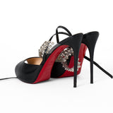 Christian Louboutin Levitagirl 120 Svart Läder spikklackar