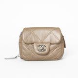 Calfskin Ultimate Stitch Mini Flap WOC Bag Gold