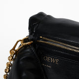 Loewe Black Leather Goya Puffer Axelväska