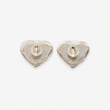 CHANEL STRASS CC HEART EARRINGS