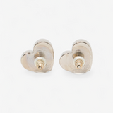 CHANEL STRASS CC HEART EARRINGS