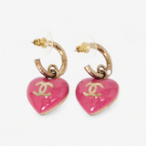 CHANEL HEART CC EARRINGS