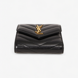 SAINT LAURENT CASSANDRE MATELASSE MULTI-FOLDER WALLET