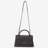 CHANEL CHEVRON TOP HANDLE FLAPBAG