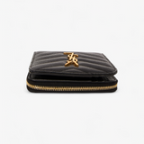 SAINT LAURENT CASSANDRE MATELASSE ZIP WALLET