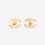 CHANEL CC RHINESTONE EARCLIPS