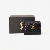 SAINT LAURENT CASSANDRE MATELASSE MULTI-FOLDER WALLET