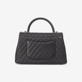 CHANEL CHEVRON TOP HANDLE FLAPBAG
