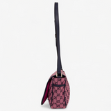 GUCCI CHILDREN'S DOUBLE G GG CANVAS SHOULDER BAG