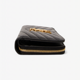 SAINT LAURENT CASSANDRE MATELASSE ZIP WALLET