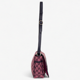 GUCCI CHILDREN'S DOUBLE G GG CANVAS SHOULDER BAG