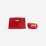 HERMES MINI KELLY POCHETTE & HERMES CONSTANCE BÆLTE