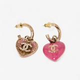 CHANEL HEART CC EARRINGS