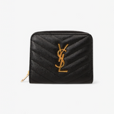 SAINT LAURENT CASSANDRE MATELASSE ZIP WALLET