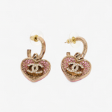CHANEL HEART CC EARRINGS
